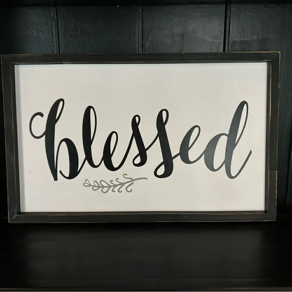 BLESSED Wooden Sign